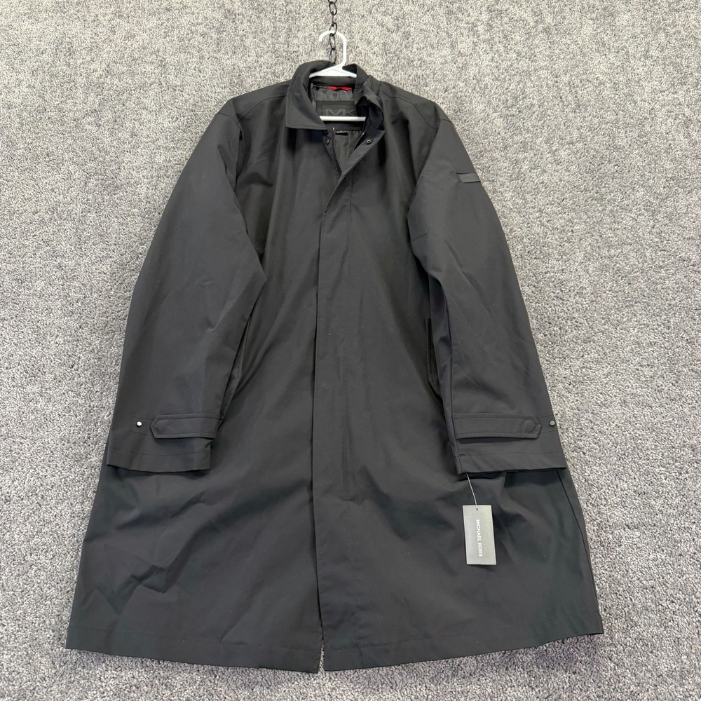Michael Kors Jacket Mens XL Black Trench Coat